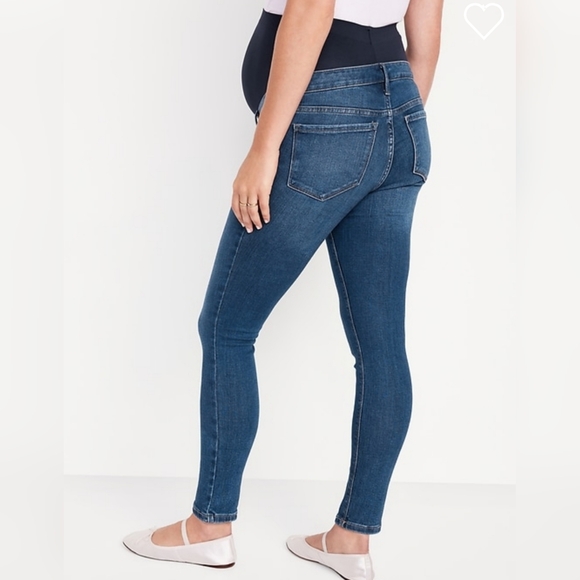 Old Navy: Maternity Premium Full-Panel Rockstar Super Skinny Jeans,Sz:16/29"insm - Picture 2 of 13